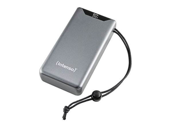 Intenso F20000 - Strømbank - 20000 mAh - 20 watt - 3 A - QC 3.0, Power Delivery 3.0 + PPS - 2 utgangskontakter (24 pin USB-C, USB-type A) - på kabe...