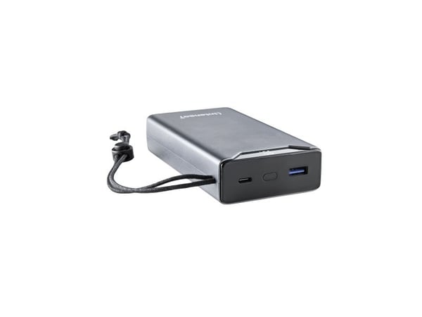 Intenso F20000 - Strømbank - 20000 mAh - 20 watt - 3 A - QC 3.0, Power Delivery 3.0 + PPS - 2 utgangskontakter (24 pin USB-C, USB-type A) - på kabe...