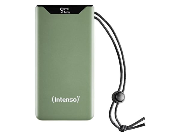 Intenso F20000 - Strømbank - 20000 mAh - 20 watt - 3 A - QC 3.0, Power Delivery 3.0 + PPS - 2 utgangskontakter (24 pin USB-C, USB-type A) - på kabe...