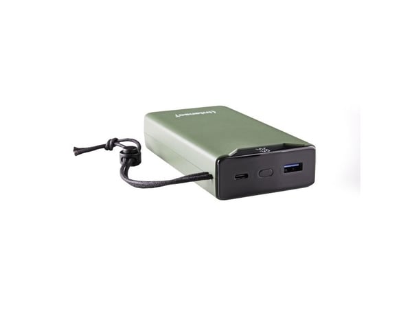 Intenso F20000 - Strømbank - 20000 mAh - 20 watt - 3 A - QC 3.0, Power Delivery 3.0 + PPS - 2 utgangskontakter (24 pin USB-C, USB-type A) - på kabe...