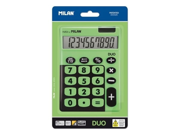 Milan 150610TDGRBL, Desktop, Grunnleggende, 10 sifre, 1 linjer, Batteri, Grønn Milan 150610TDGRBL, Desktop, Grunnleggende, 10 sifre, 1 linjer, Batteri, Grønn