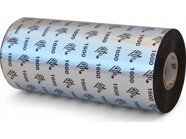 Zebra 1600 Economy Wax - Svart - 156 mm x 450 m - skriverbånd