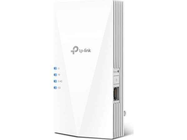TP-Link RE3000X, Nätverksrepeater, 2402 Mbit/s, Wi-Fi, Nätverksansluten (Ethernet), Vit