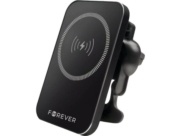 Forever bilholder til ventilasjonsrist MACH-100 magnetisk med trådløs lading 15W svart