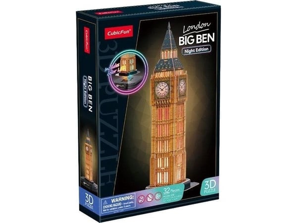 Cubic Fun 3D-pussel Big Ben (nattversion)