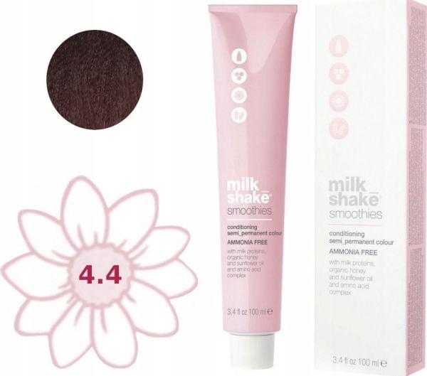 Semi-permanent fargestoff Milk Shake Smoothies 4.414CA, medium brun sjokolade med varm paprika, 100 ml