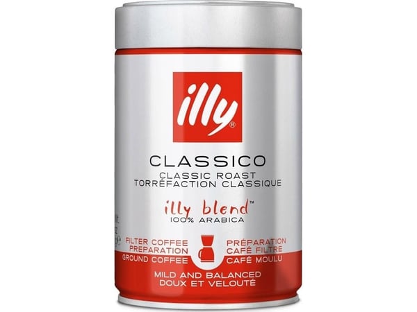illy Classico Filter Coffee Tilberedning malt kaffe 250 g
