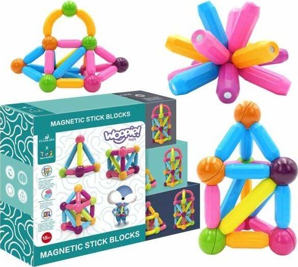 Magnetiska byggklossar WOOPIE 38 delar