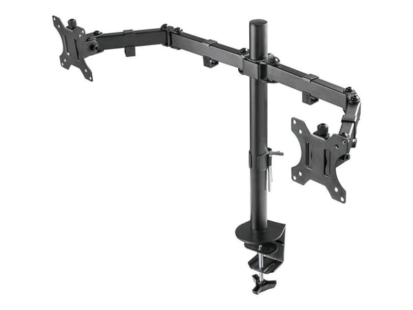 Neomounts FPMA-D550D - Asennussarja - täysliike - 2 LCD-näytölle - teräs - musta - näytön koko: 10"-32" - kiinnitettävä kiinnikkeellä, silmällä, pö...