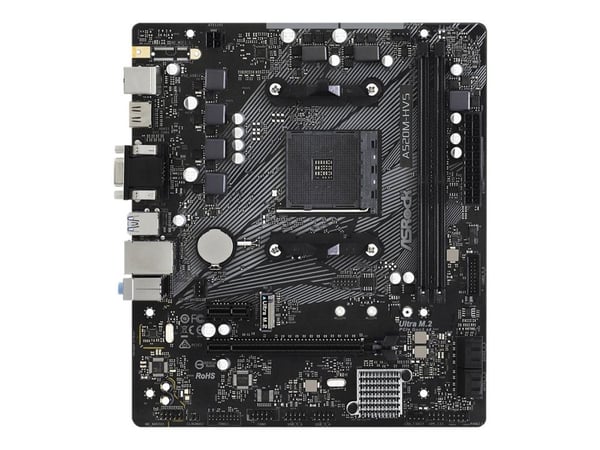 Asrock A520M-HVS, AMD, Stik AM4, 3. sukupolven AMD Ryzen™ 3, 3. sukupolven AMD Ryzen 5, 3. sukupolven AMD Ryzen™ 7, 3. sukupolven..., DDR4-SDRAM, 6...