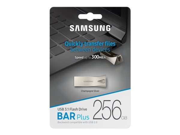 256 GB USB 3.1 Samsung BAR Plus 130MB/s (MUF-256BE3/APC)