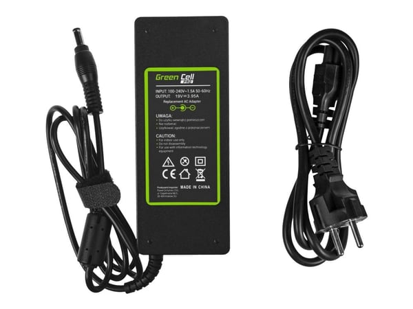 Green Cell PRO - Strømadapter - AC - 75 watt - svart - for Toshiba Satellite A100, A200, A300, L300, L40, M600