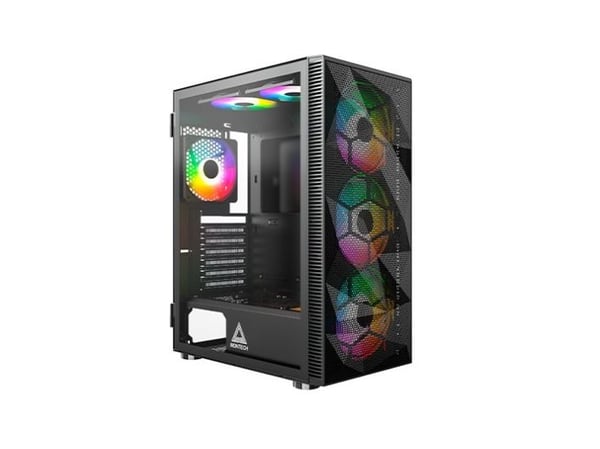 Montech - - sidepanel med vindu - USB/lyd