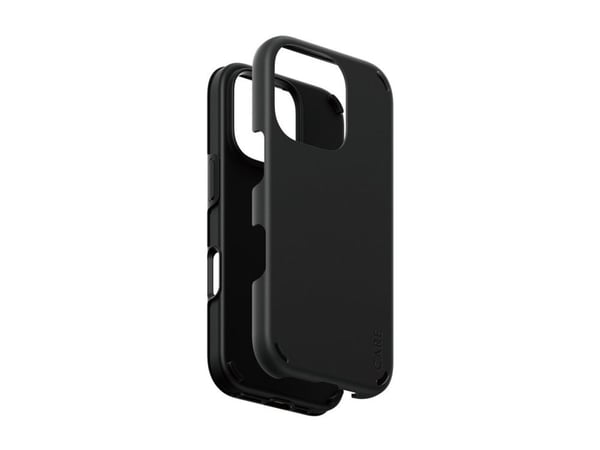 CARE by PanzerGlass Double Defense - Bakdeksel for mobiltelefon - Termoplastisk polyuretan (TPU), polykarbonat (PC) - Svart