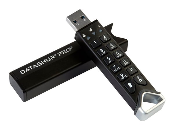 iStorage datAshur Pro2 - USB-muistitikku - salattu - 4 GB - USB 3.2 Gen 1 - FIPS 140-2 Level 3