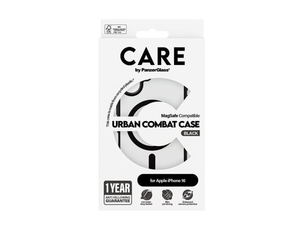 CARE by PanzerGlass Urban Combat - Baksidedeksel for mobiltelefon - MagSafe-samsvar - termoplast-polyuretan (TPU), polykarbonat (PC), oleofobisk be...