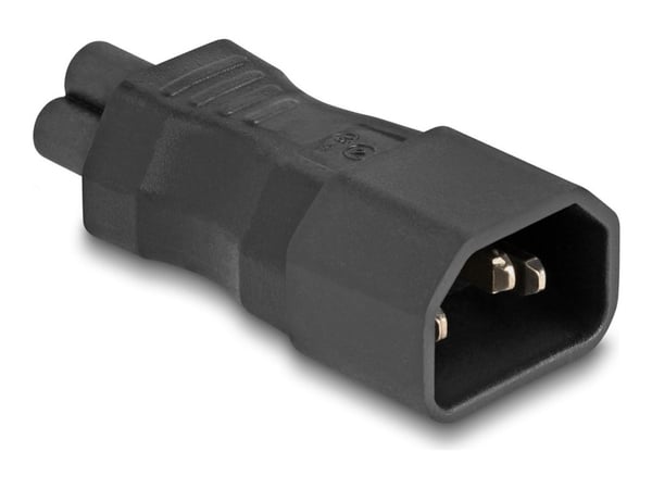 DeLOCK verkkovirtasovitin IEC 60320 - C14 - C5 pistorasiaan 2,5 A suora, Sort DeLOCK verkkovirtasovitin IEC 60320 - C14 - C5 pistorasiaan 2,5 A suora, Sort