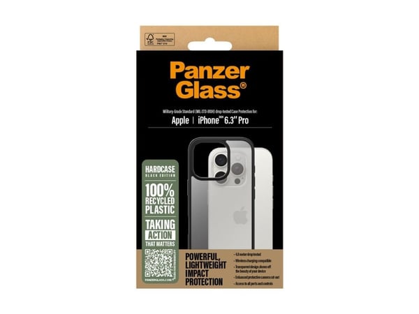 PanzerGlass ® HardCase Transparent iPhone 16 Pro, Suojus, Apple, Apple - iPhone 16 Pro, Läpinäkyvä