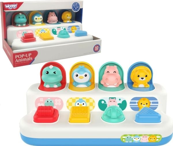 Woopie WOOPIE BABY kasvatuksellinen Pop-up eläimen POP-UP lelu