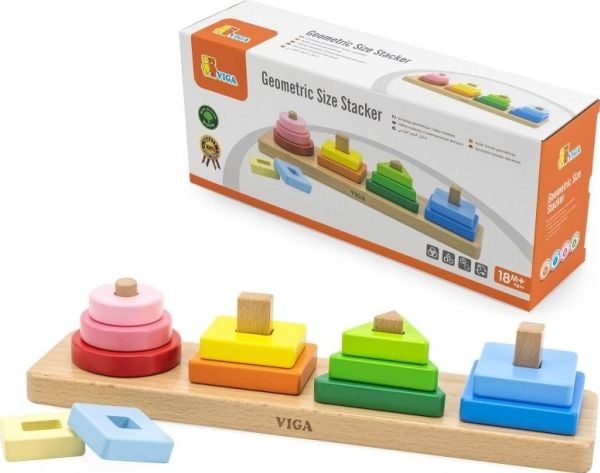 Viga Toys Puinen geometrinen palapeli Lumarko!
