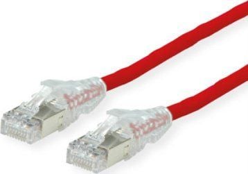 DTWYLER korskopplingskabel Cat. 6A S/FTP CU 7702 LSOH AMP v2 röd 0,5 m