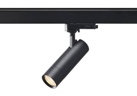 Optic Track XXS 3-vaihe 36° Musta, 2700K/3000K, 5.4W, 380-390lm, Ra90, Kallistettava 90°, Käännettävä 360°, IP20. 3-vaiheinen vaihehimmennin
