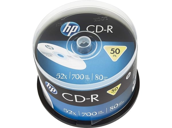 HP CRE00017, 52x, CD-R, 120 mm, 700 MB, Kakeboks, 50 stykker