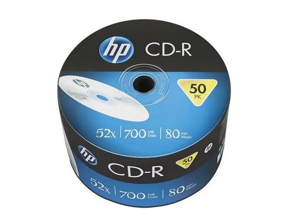 HP CRE00070, 52x, CD-R, 120 mm, 700 MB, Kakeboks, 50 stykker