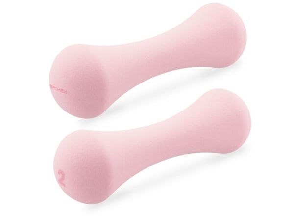 Spokey BONE, Dumbbell med fast vekt, Rosa, Neopren, Neopren, 2 kg, 2 stk.