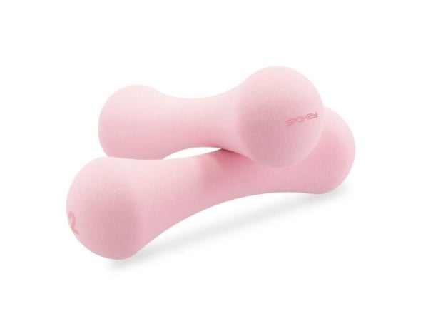 Spokey BONE, Dumbbell med fast vekt, Rosa, Neopren, Neopren, 2 kg, 2 stk.