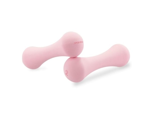 Spokey BONE, Dumbbell med fast vekt, Rosa, Neopren, Neopren, 2 kg, 2 stk.