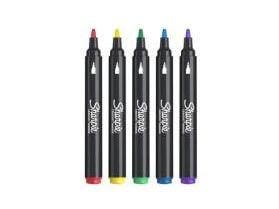 Sharpie 2201069, 5 kpl, Sininen, Vihreä, Punainen, Violetti, Keltainen, Pyöreä pää, musta, Kupla