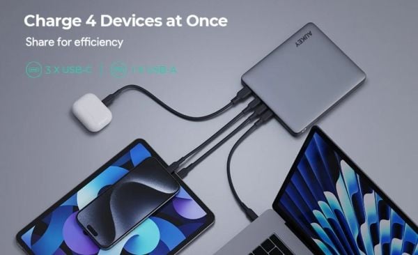Aukey tehopankki 100W 20000mAh 3xUSB-C PD 3.0