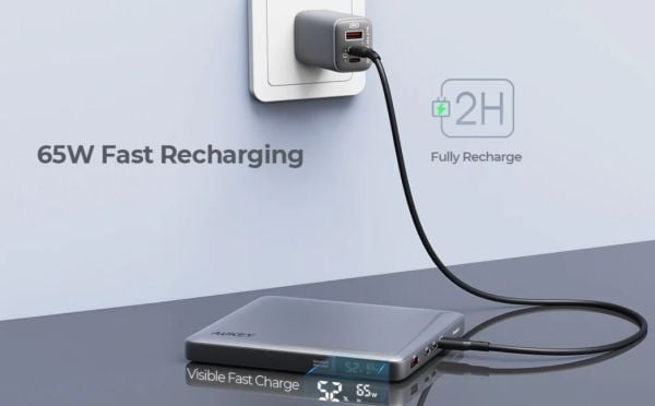 Aukey tehopankki 100W 20000mAh 3xUSB-C PD 3.0