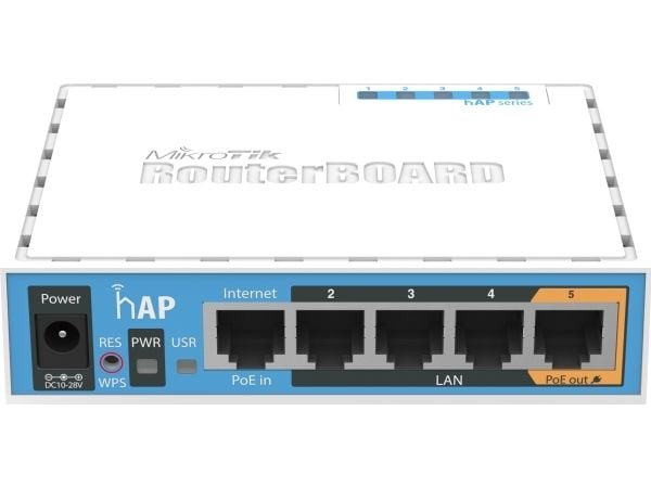 MikroTik RouterBOARD hAP ac lite RB952UI-5AC2ND - Trådlös åtkomstpunkt - 100Mb LAN - Wi-Fi 5 - 2.4 GHz, 5 GHz - Likström