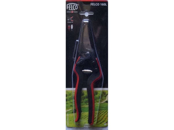 Felco 160 L, Ohisyöttö, Musta, Punainen, Terästä, Ruostumaton teräs, 220 mm, 2,5 cm