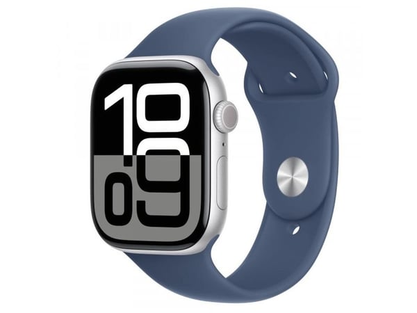 Apple Watch Series 10 MWY13QF/A smartklocka 46 mm GPS+Cellular silver/Denim M/L