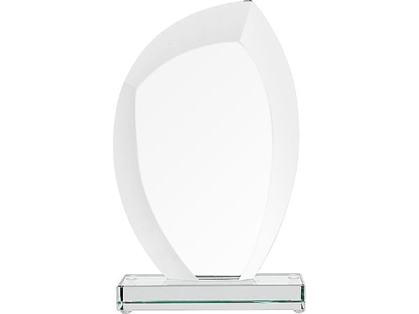 Glass-trofe med knust sokkel og etui G010/FP