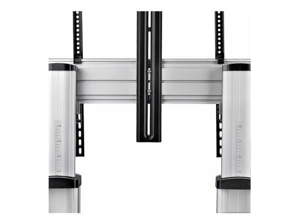 Startech Rolling TV Cart/Stand On Wheels, Up to 100inch/220lb Screens - Vogn - for flatpanel - plastikk, aluminium, stål - svart, sølv - skjermstør...
