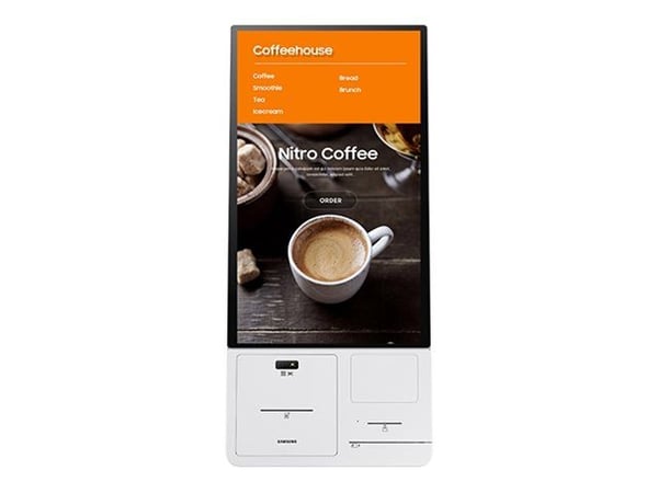 Samsung KM24C-P - Kontaktboks - med termomottaksskriver, QR / strekkodeleser (1D, 2D) - skrivebordsmonterbar, stativmonterbar, veggmonterbar - AC 1...