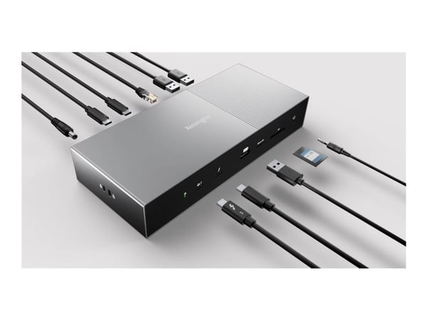 Kensington SD5000T5 EQ - Dokkingstasjon - Thunderbolt 5 - 3 x Thunderbolt 5 - 1GbE, 2.5GbE