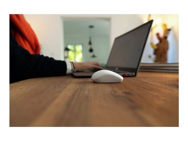 CHERRY MW 2200 - Mus - ergonomisk - høyre- og venstrehåndet - optisk - 3 knapper - trådløs - 2.4 GHz - USB trådløs mottaker - hvit