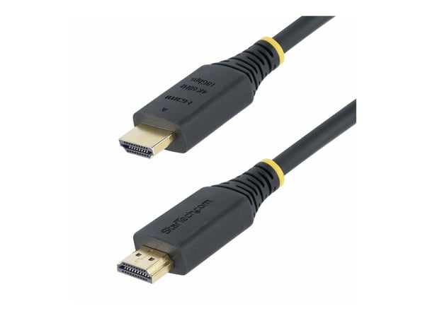 Startech 1.5m (4.9ft) Premium Certified High Speed HDMI Cable, 4K60Hz - Premium High Speed - HDMI-kabel med Ethernet - HDMI hann til HDMI hann - 1....