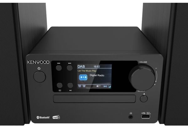Kenwood Electronics M-725DAB-B, Hjemmelydanlegg (mikro), Svart, 50 W, 2-veis, 75 dB, 10%