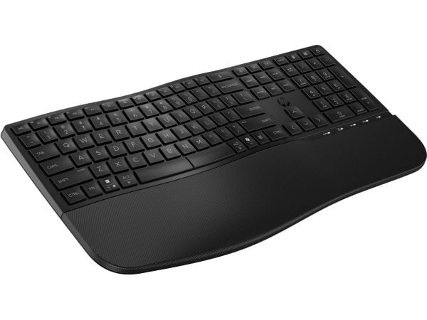 HP 685 komforttastatur med to moduser, QWERTY, Full størrelse (100 og), Trådløs, RF trådløs + Bluetooth, Membrannøkkelbryter, QWERTY, Svart
