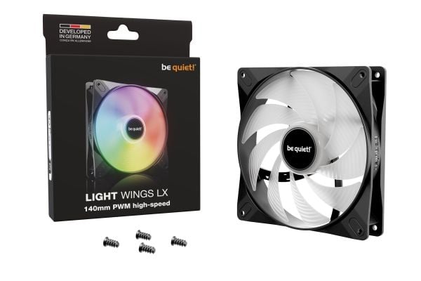 vær stille! LIGHT WINGS LX 140mm PWM høyhastighets, Ventilator, 14 cm, 1800 rpm, 30,5 dB, 75,3 kubikfod/min., 127,9 m³/t