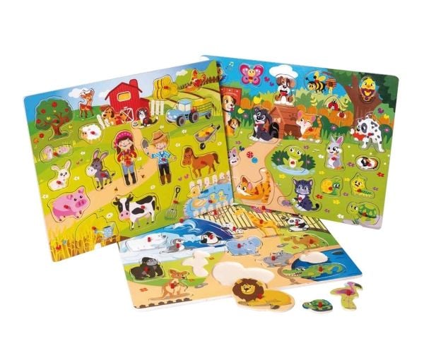 HAPPY BABY Wooden Puzzle 3 asst. CDU HAPPY BABY Wooden Puzzle 3 asst. CDU