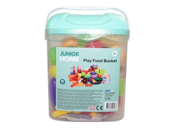 JUNIOR HOME Play Food Bucket 90 pcs