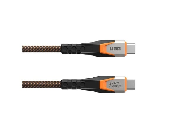 Urban Armor Gear 9B4415114097, 0,75 m, USB C, USB C, USB 3.2 Gen 2x2, 0,48 Gbit/s, musta, Oranssi