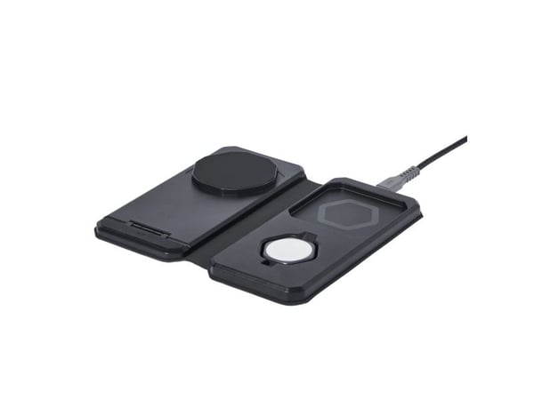 UAG SRGE 3-in-1 - Trådløst ladestativ - with case + AC-strømadapter - 15 watt - svart, grå